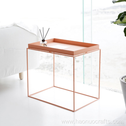 Nordic iron sofa simple square mini side table